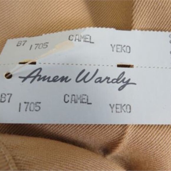 Amen Wardy NWT Women's Camel Straight Leg Pants, Size 40 (4) - Picture 8 of 8